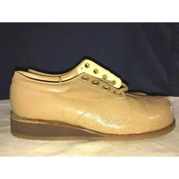 P. W. Minor Orthopedic Brown Lace Up Wedge Heels 5 B Medium Comfort Shoes (d) - Picture 4 of 8